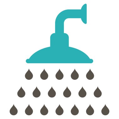 Duş düz vektör simgesi