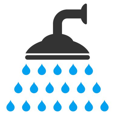 Duş düz vektör simgesi