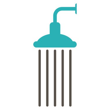 Duş düz vektör simgesi
