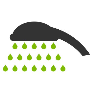 Duş düz vektör simgesi