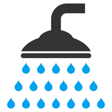 Duş düz vektör simgesi