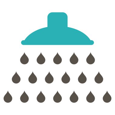 Duş düz vektör simgesi