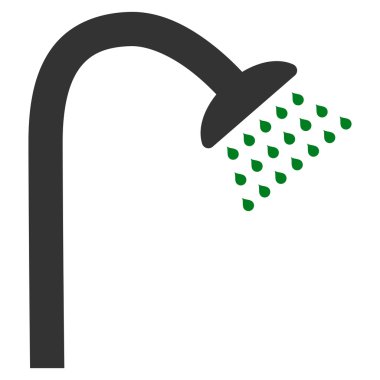 Duş düz vektör simgesi