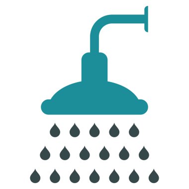 Duş düz vektör simgesi