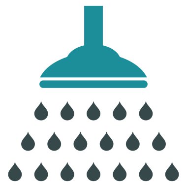 Duş düz vektör simgesi