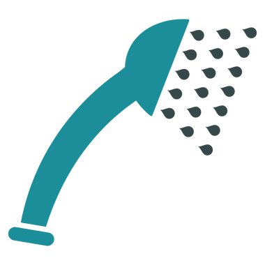 Duş düz vektör simgesi