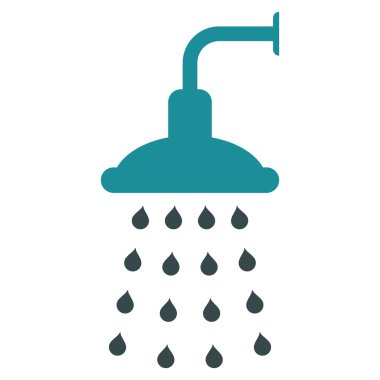 Duş düz vektör simgesi