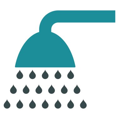 Duş düz vektör simgesi