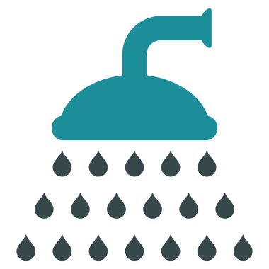 Duş düz vektör simgesi