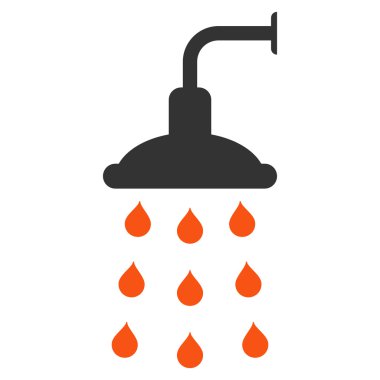 Duş düz vektör simgesi