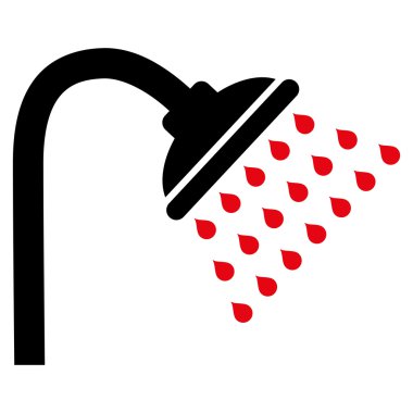 Duş düz vektör simgesi