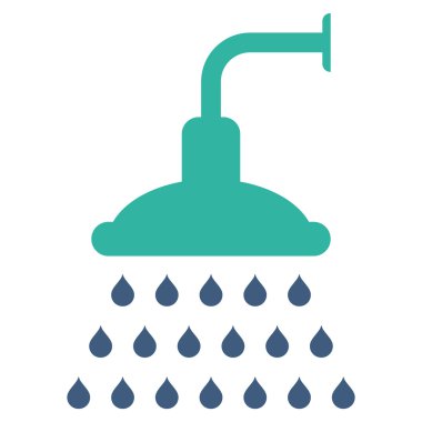 Duş düz vektör simgesi