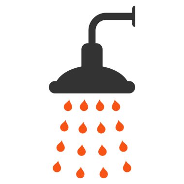 Duş düz vektör simgesi