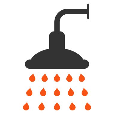 Duş düz vektör simgesi