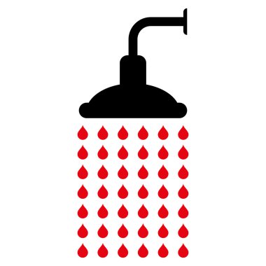 Duş düz vektör simgesi