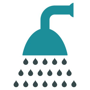 Duş düz vektör simgesi