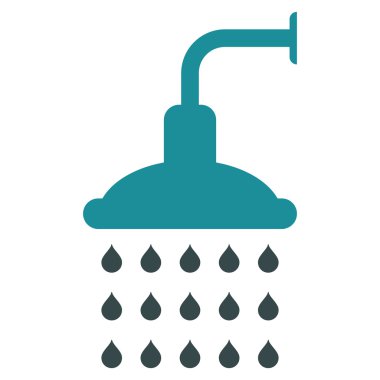 Duş düz vektör simgesi