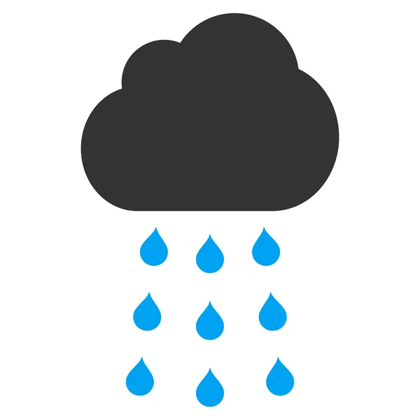 Rain Cloud Flat Vector Icon — Stock Vector