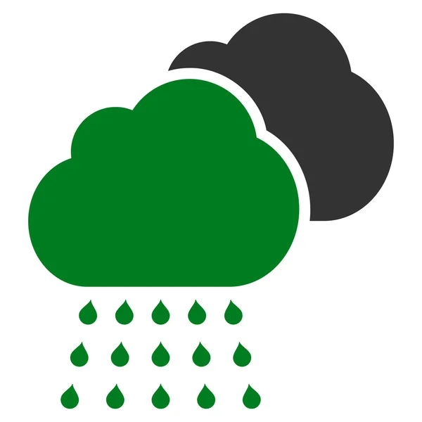 Nuages de pluie Icône vectorielle plate — Image vectorielle