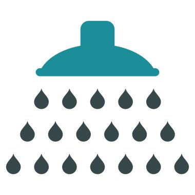 Duş düz vektör simgesi