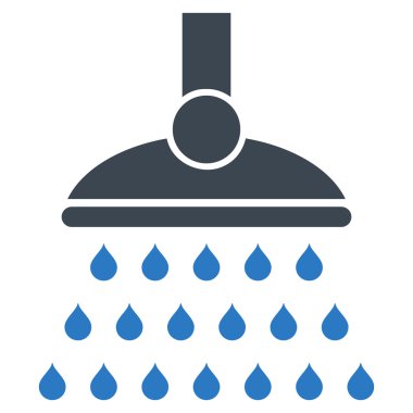 Duş düz vektör simgesi