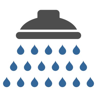 Duş düz vektör simgesi