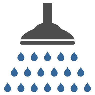 Duş düz vektör simgesi