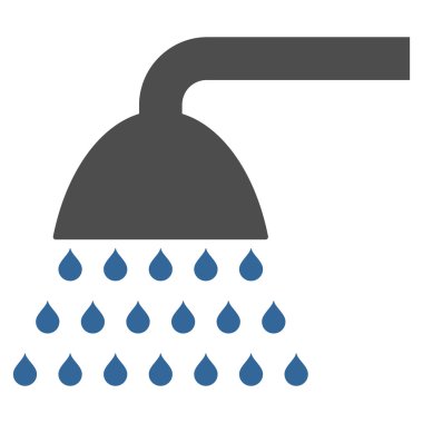 Duş düz vektör simgesi