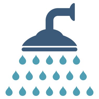 Duş düz vektör simgesi