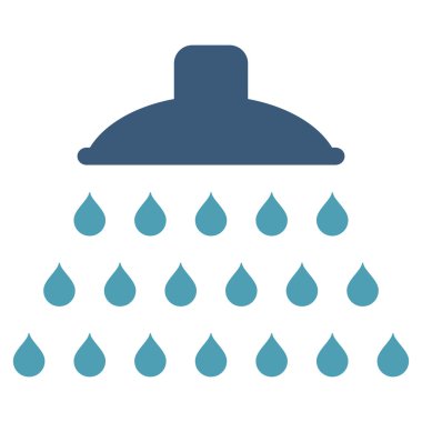 Duş düz vektör simgesi