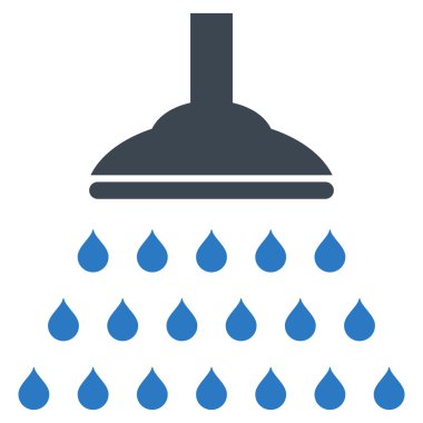 Duş düz vektör simgesi