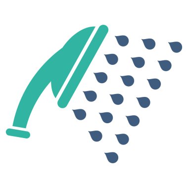 Duş düz vektör simgesi