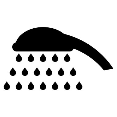 Duş düz vektör simgesi