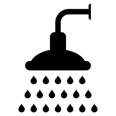 Duş düz vektör simgesi