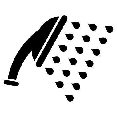 Duş düz vektör simgesi