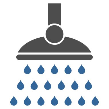 Duş düz vektör simgesi