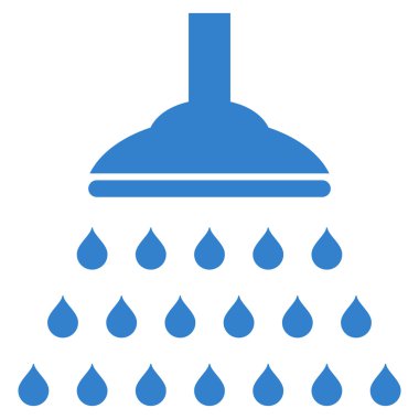 Duş düz vektör simgesi