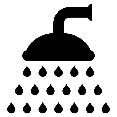 Duş düz vektör simgesi