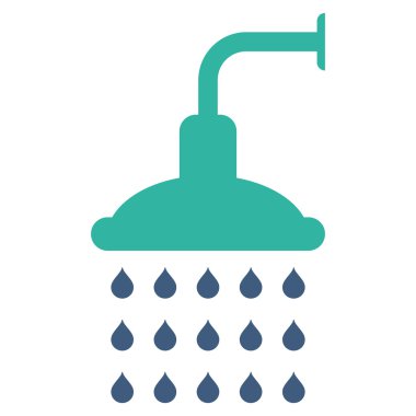 Duş düz vektör simgesi