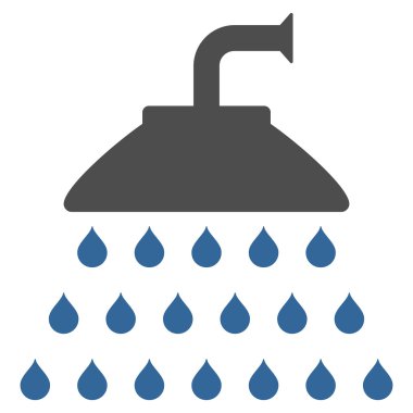 Duş düz vektör simgesi