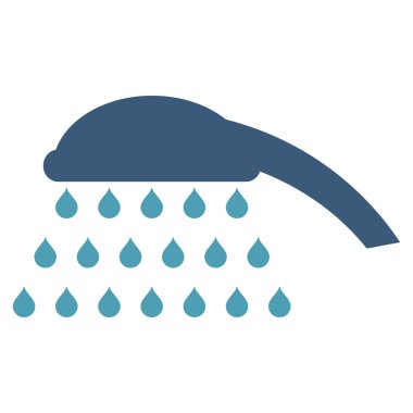 Duş düz vektör simgesi