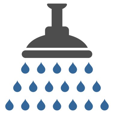 Duş düz vektör simgesi