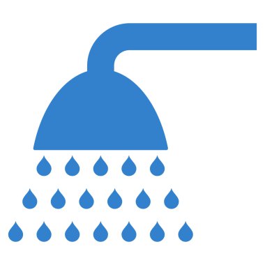 Duş düz vektör simgesi