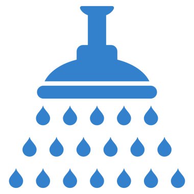 Duş düz vektör simgesi