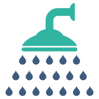 Duş düz vektör simgesi