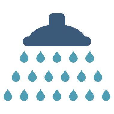 Duş düz vektör simgesi