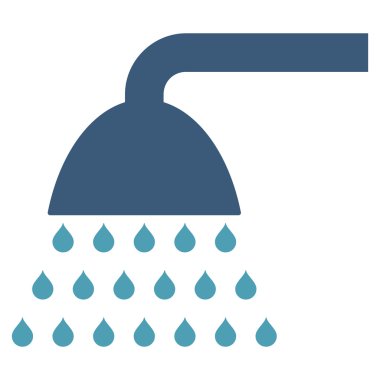 Duş düz vektör simgesi