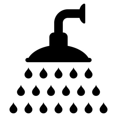 Duş düz vektör simgesi
