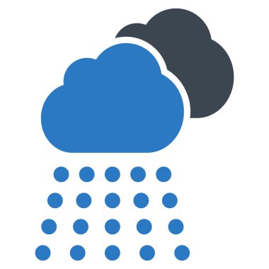 Yağmur bulutları düz vektör simgesi