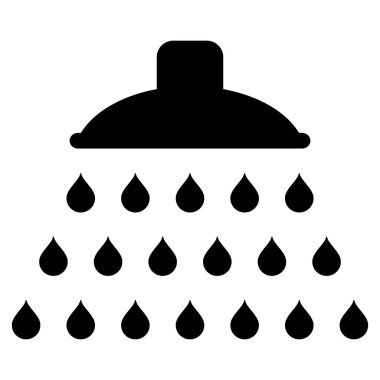 Duş düz vektör simgesi